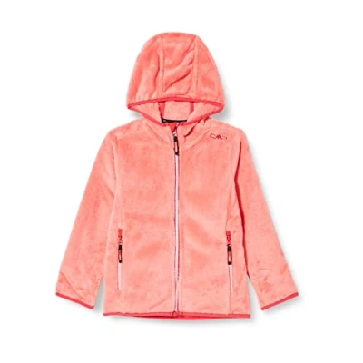 Abbildung von CMP Kinder Knit Tech Jacke mit fester Kapuze, Flamingos, 104