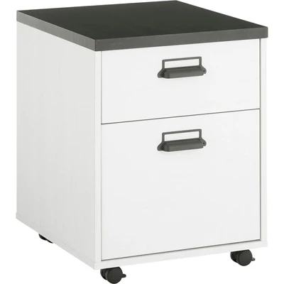 Abbildung von Home affaire Rollcontainer &quot;SHERWOOD&quot;, mit Apothekergriffen aus Metall, Breite 47 cm, Soft Close Funktion