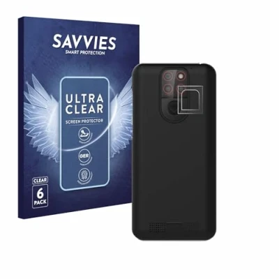 Abbildung von Savvies 6 Stück Schutzfolie für Emporia Smart 5 Mini (NUR Kameraschutz) Displayschutz Folie Ultra Transparent
