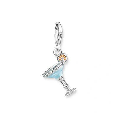 Abbildung von THOMAS SABO Charm Einhänger Cocktail blau, 1930 041 7, mit Zirkonia (synth)