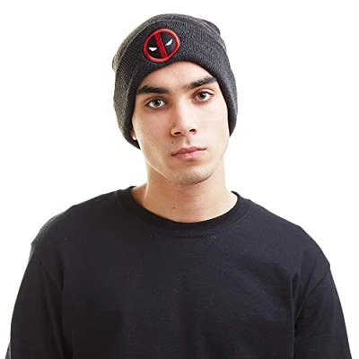 Abbildung von Marvel Herren Deadpool Logo Beanie, Grau (Charcoal Cha), Einheitsgröße