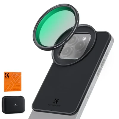 Abbildung von K&amp;F Concept 6,7 Zoll Magnetischer VND Objektivfilter Adapter mit 67mm Variablem ND2 32 Filter Kompatibel iPhone, 16/15/14/13/12 Pro Max, 16/15/14 Plus