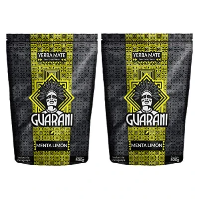 Abbildung von Mate Tee Guarani Menta Limon Elaborada Yerba aus Paraguay groÃŸes Paket (1000g (2x500g))