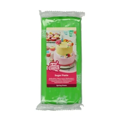 Abbildung von FunCakes Rollfondant Spring Green: Einfach zu verwenden, glatt, flexibel, weich und biegsam, perfekt zum Dekorieren von Kuchen, halal, koscher glutenfrei. 1 kg