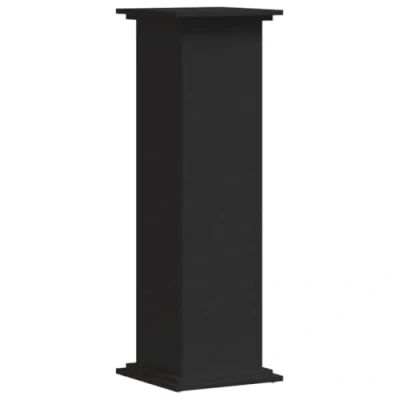 Abbildung von vidaXL Pflanzenständer, Blumenständer Hohle Konstruktion, Dekosäule Podest für Pflanzen Dekoartikel, Blumenhocker Blumensäule, Schwarz Holzwerkstoff