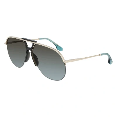 Abbildung von Victoria Beckham Unisex VB222S 46413 Sunglasses, 711 Gold Wine orange, 65
