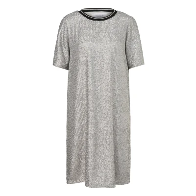 Abbildung von comma casual identity Kurzes MIT Pailletten Cocktailkleid/festliches Kleid, Damen, Größe: 40, Silber