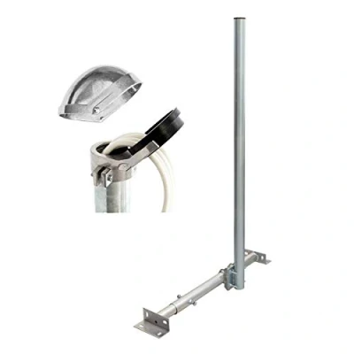 Abbildung von Premium X Basic X120 48 SAT TV Teleskop Dachsparrenhalter 120cm Mast 48mm Stahl Sparren Halterung für Satelliten Antenne Satellitenschüssel ALU Mastkappe Kabeleinführung 16 Kabel