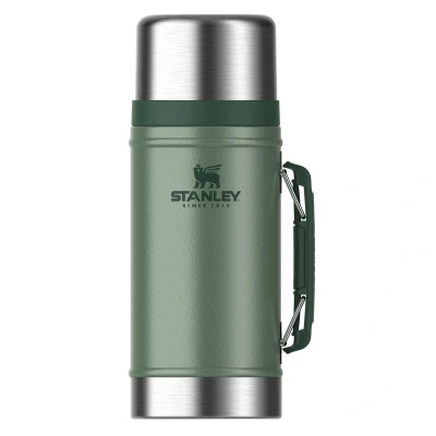 Abbildung von Stanley Classic Legendary Thermobehälter Für Essen 940 ml Hält 20 Stunden Heiß Oder 24 Kalt Edelstahl Warmhaltebehälter BPA Frei Spülmaschinenfest Hammertone Green
