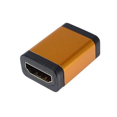 Abbildung von PremiumCord Adapter HDMI A auf A, Buchse Buchse, Kupplungsadapter, 4K @ 60Hz, Full HD 1080p, Farbe: orange