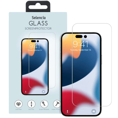 Abbildung von Apple iPhone 14 Pro Max Panzerglas Selencia Displayschutz Gehärtetes Glas aus gehärtetem für das