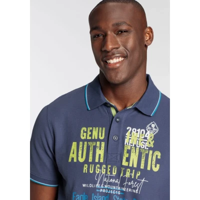 Abbildung von Mans World Poloshirt, mit modischem Brustprint