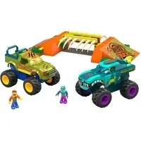 Abbildung von Mega Spielzeug Monstertruck Wrex Knochen Crash Stuntbahn