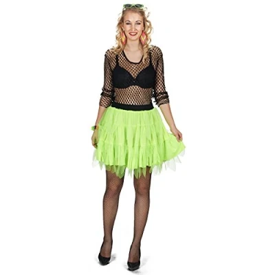 Abbildung von Metamorph Kostüm 80er Neon Petticoat grün, Mittellanger in kräftiger Farbe