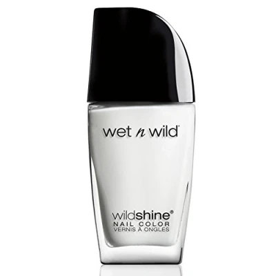Abbildung von wet n wild, Wild Shine Nail Color, Nagellack ohne Formaldehyd, Toluol und Phthalate, langanhaltende Formel die schnell trocknet, French White Crème