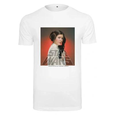Abbildung von Merchcode STAR WARS Princess LEIA Tshirt print, Herren, Größe: Large, White