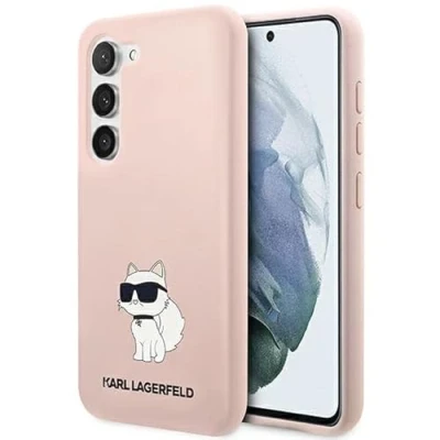 Abbildung von Karl Lagerfeld Hülle KLHCS23SSNCHBCP Samsung S23 S911 rosa silikon Choupette