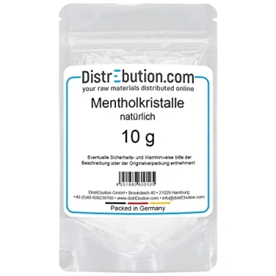Abbildung von DistrEbution Sauna Aufgussset Mentholkristalle aus 100% Minzöl, 10g Reines Menthol, Aufguss (1 tlg) Mit intensivem Duft