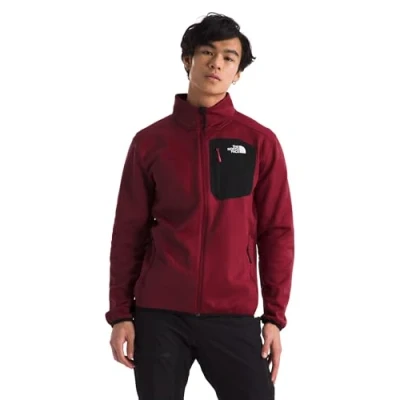 Abbildung von The North Face Crest Fleecejacke, Herren, Größe: Small, Garnet red/black