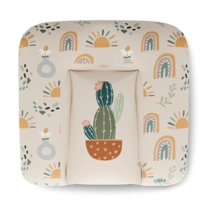 Abbildung von Kikido Wickelauflage 75x70 cm Kaktus Baby Wickelauflagen Wasserfest, Abwaschbar und Pflegeleicht Wickelunterlage Weich Tragbare, Leicht zu Reinigen OEKO TEX Universal