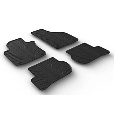 Abbildung von Gledring 0062 Fußmattensatz Gummi vorne und hinten 4 schwarz 750mm 550mm VOLKSWAGEN: Golf 5 Schrägheck, 6, Variant