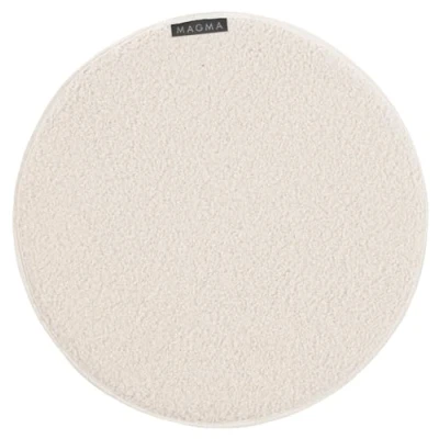Abbildung von Magma Heimtex Sitzkissen WOOLLY, Creme, Polyester, Ø 35 cm, Schaffellimitat