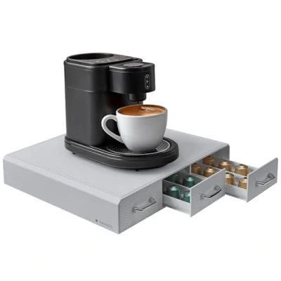 Abbildung von Navaris Kapselspender Kapselhalter Aufbewahrungsbox für Nespresso &amp; CBTL Kapseln