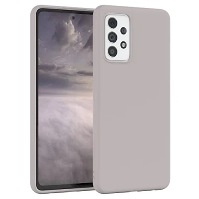 Abbildung von EAZY CASE Premium Silikon Handyhülle kompatibel mit Samsung Galaxy A72, A72 (5G), Slimcover Kameraschutz und Innenfutter, Schutzhülle, Bumper, Handy Case, Hülle, Softcase, Rosa Braun