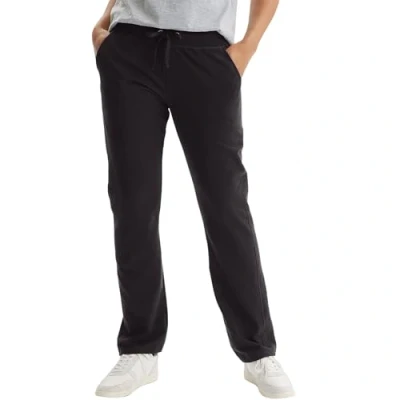 Abbildung von Hanes Damenhose aus French Terry mit Taschen, schwarz, XX Large