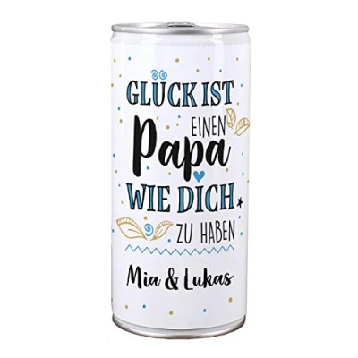 Abbildung von Lustapotheke® Vatertagsbier 1 l Bierdose Premium Lager Glück ist einen Papa wie dich zu haben das Biergeschenk zum Vatertag