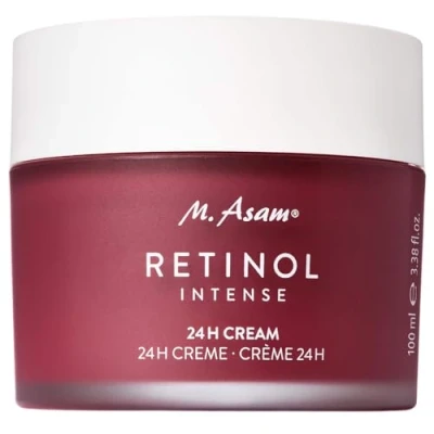 Abbildung von M. Asam RETINOL INTENSE 24h Cream (100ml) pflegende Gesichtscreme für effektive Faltenglättung &amp; gegen Anzeichen der Hautalterung, mit Hyaluron Sheabutter, Vegane Anti Aging Creme