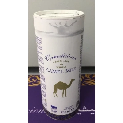 Abbildung von 1 Trays (2,82Liter) Original Kamelmilch von Camelicious aus Dubai (12 Dosen a 235ml)