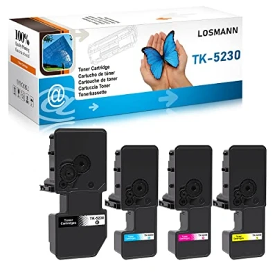 Abbildung von LOSMANN TK 5230 Tonerkartusche Kompatibel für Kyocera TK5230 TK5220 Ecosys P5021cdw P5021cdn, M5521cdw M5521cdn Printers (4er Pack, 1Schwarz, 1Cyan, 1Magenta, 1Gelb)