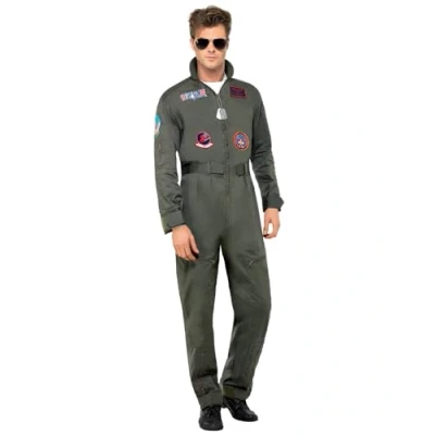 Abbildung von Smiffys Kostüm Top Gun Deluxe, Original lizenziertes aus dem Kult Film “Top