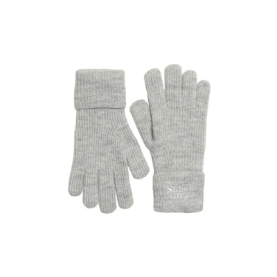 Abbildung von Superdry SOFT Fingerhandschuh, Damen, Größe: One Size, Chalk grey marl