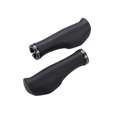Abbildung von BBB Cycling Fahrradgriffe Ergonomisch Fahrrad Griffe Lenkergriffe Grips Lenker Griff Handgriffe 1 Set (2 Stücke) Rutschfester Weichem Gummi Ergofix BHG 71 Schwarz 132 mm