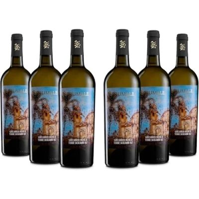 Abbildung von Brumale Weißwein Grecanico Pinot Grigio Terre Siciliane IGT, voller Geschmack und fruchtiges Bouquet, 12% Vol., Karton mit 6 Flaschen 750 ml