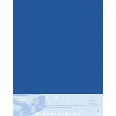 Abbildung von Clairefontaine 396014C Zeichenbögen (Packung mit 5 Bögen Pastelmat auf Karton kaschiert, 1800 µm, 70 x 100 cm, ideal für Trockentechniken und Pastell) dunkelblau