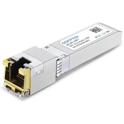 Abbildung von QSFPTEK 2.5GBASE T SFP to RJ45 Transceiver, 2.5G Kupfer Ethernet Modul, Mini GBIC Transceiver kompatibel for Cisco GLC T/SFP GE T, up 100m