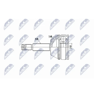 Abbildung von NTY NPZ FR 041 Gelenksatz radseitig FORD: Transit Mk6 Kastenwagen, Bus