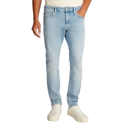 Abbildung von Calvin Klein Herren Jeans Hose Slim mit Stretch, Blau (Denim Light), 32W/36L