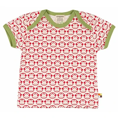 Abbildung von loud + proud Baby Unisex, Druck T Shirt, Rot (Tomato to), 92 (Herstellergröße: 86/92)