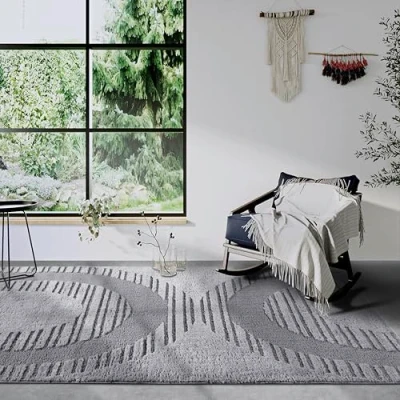 Abbildung von ELLE DECORATION Hochflor Teppich &quot;Bartoux&quot;, rechteckig, Hochflor, Shaggy, flauschig, weich, Langflor, modern, Hoch Tief Effekt