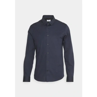Abbildung von Calvin Klein Stretch SLIM Shirt Businesshemd, Herren, Größe: Small, Night sky