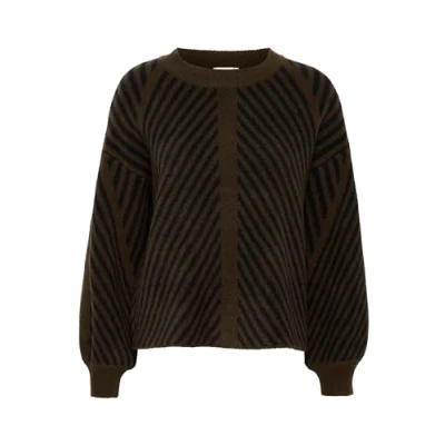 Abbildung von KAFFE Strickpullover KAvera S, Java/Black Stripe S