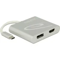 Abbildung von USB Adapter, C Stecker &gt; HDMI Buchse + DisplayPort