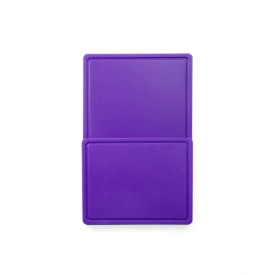 Abbildung von HENDI Schneidebrett GN 1/1 HACCP in Braun beidseitig Nutzbar glatte + gerillte Oberfläche Polyethylen Kunststoff 53 x 32,5 cm, Gastro Schneidbrett