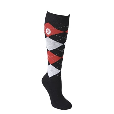 Abbildung von Covalliero Reitsocken Brescia Dunkelblau Hisbiskus Rot 34 36