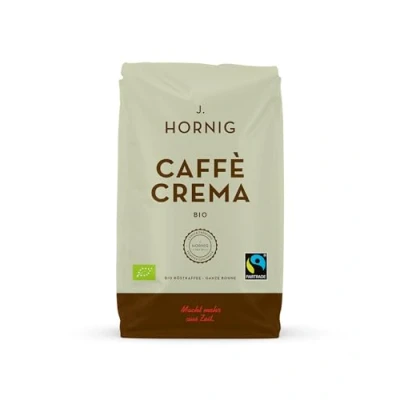 Abbildung von J. Hornig Kaffeebohnen Espresso Bio &amp; Fairtrade, Caffè Crema Bio, 500g ganze Bohnen, schokoladiger Geschmack, für Vollautomaten, Siebträgermaschine und Espressokocher