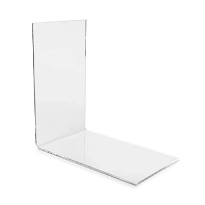 Abbildung von 10 Stk. Buchstütze ECO (7.0 bis 8.5 x 14.0 cm) Winkelbuchstütze/Buchhalter für kleine Bücher/Taschenbücher CDs aus original PLEXIGLAS® (10er Pack)